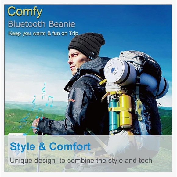 Rotibox Bluetooth Beanie Hat Wireless Headphone for Outdoor Sports - Picture 2 of 4